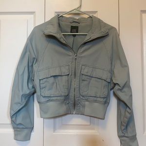 Light green comfortable bomber jacket